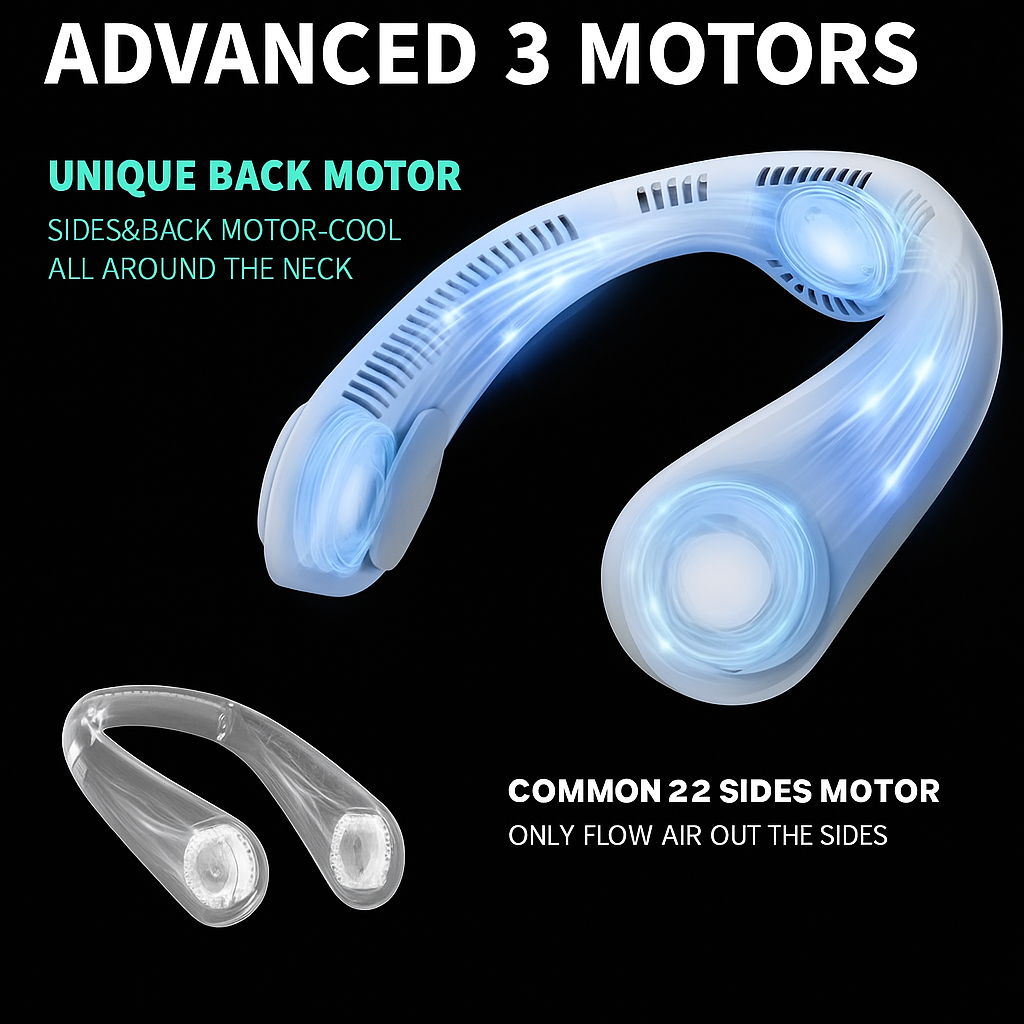 Portable Bladeless Hanging Rechargeable Neck Fan